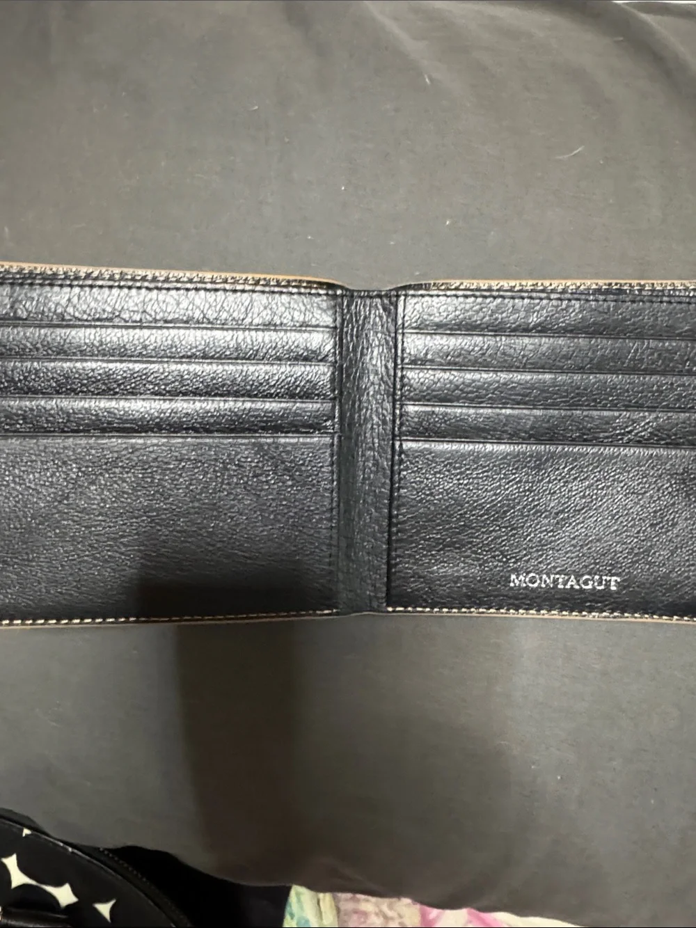 Black Leather Card & Key Holder